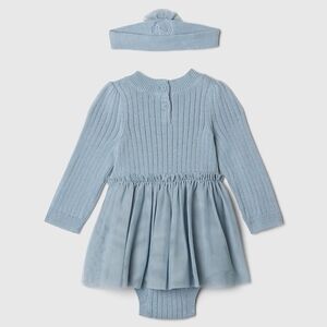 Gap Baby Sweater Tulle Bodysuit Dress With Headband.